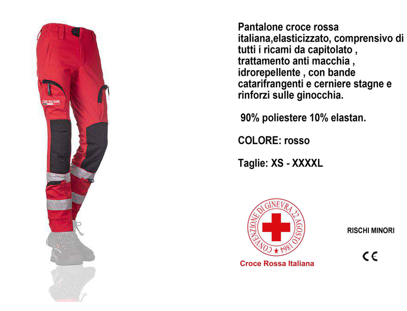 PANTALONE ELASTICIZZATO CROCE ROSSA